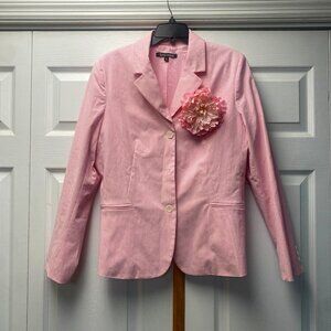 NWOT - Supply & Demand Striped Blazer w/Flower- Sz L